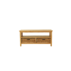 Alexandra TV-DVD Unit made of natural wash rattan and Midi wood