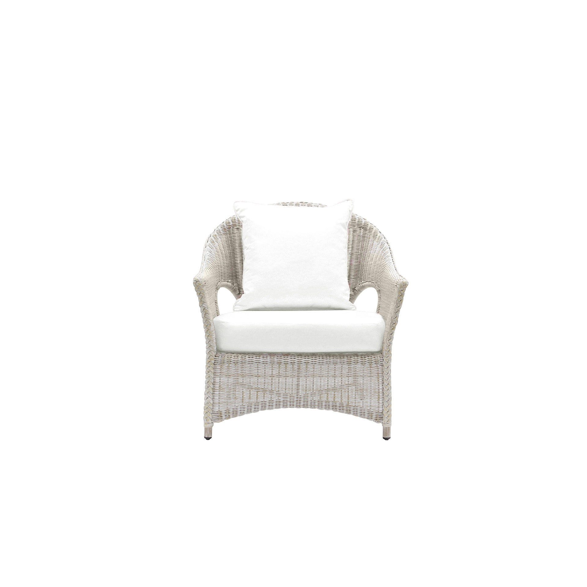 Cebu Chair cut out The Cebu Lounging Chair is using a French lace weave adds a touch of shabby chic to your garden.