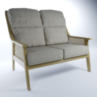 Dingley 2.5 Sofa features a high back and a French caning side panel.