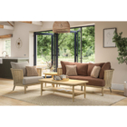 The Lounge Sofa blends Mindi wood and large-format natural rattan to create a striking piece for the home, perfectly suited for the Conservatory, Orangery, or an open-plan environment.