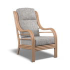 The Monza Chair boasts a simple, curved design.